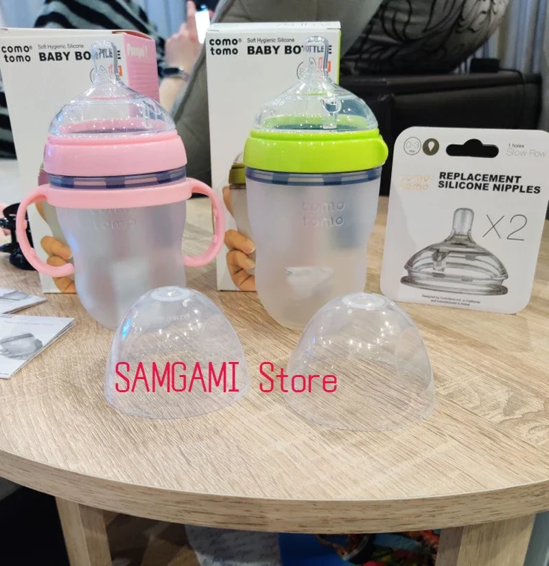 Silicone bebes Bottle Green/Pink 5 oz and 8 oz Baby Bottle 2 Pack BPA free Feeding bottle children kids drink milk mamadeiras