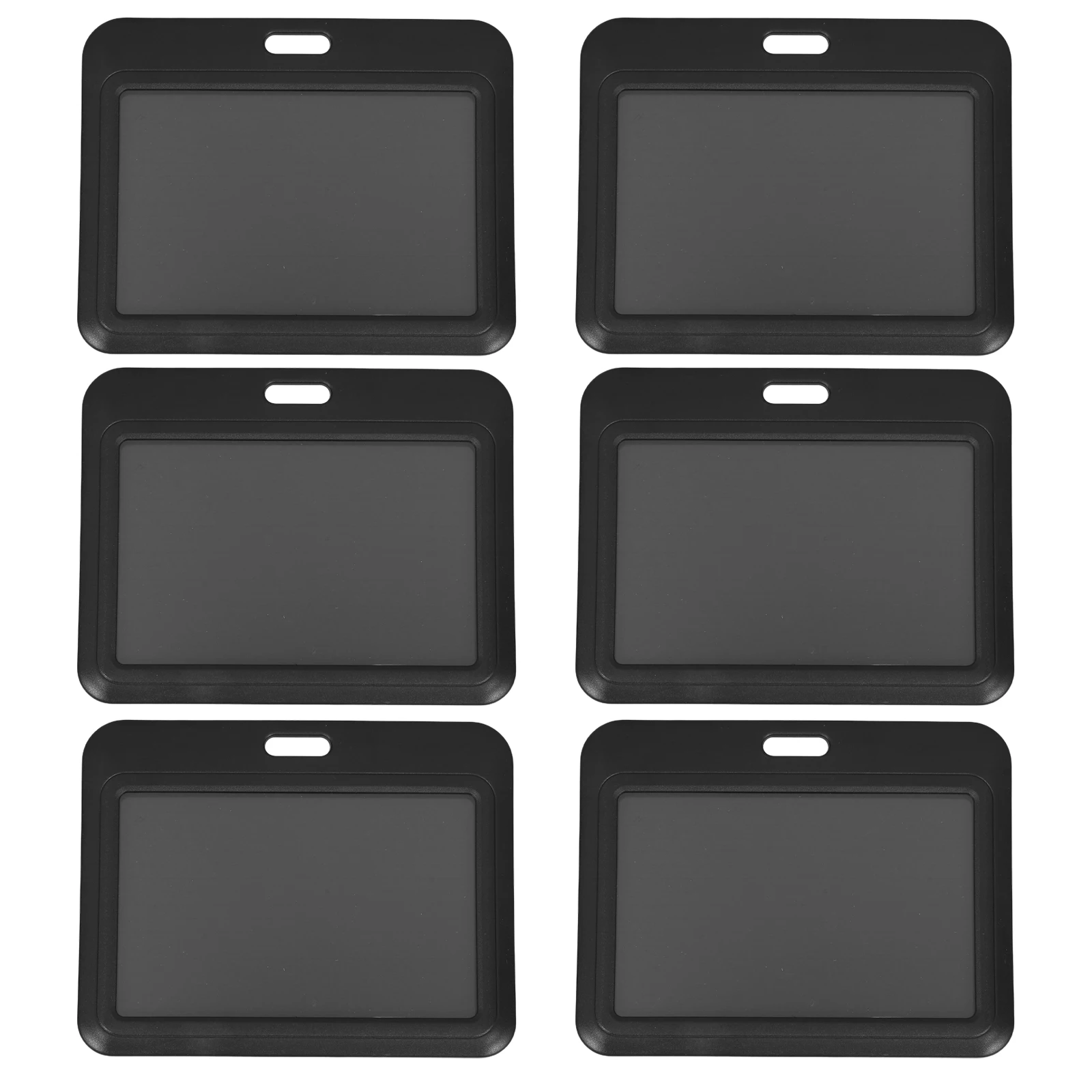 

6Pcs Work ID Card Set Badges Holder Plastic Sleeves Cover Protector Abs Sliding Office Staff Firefighters Students Doctors