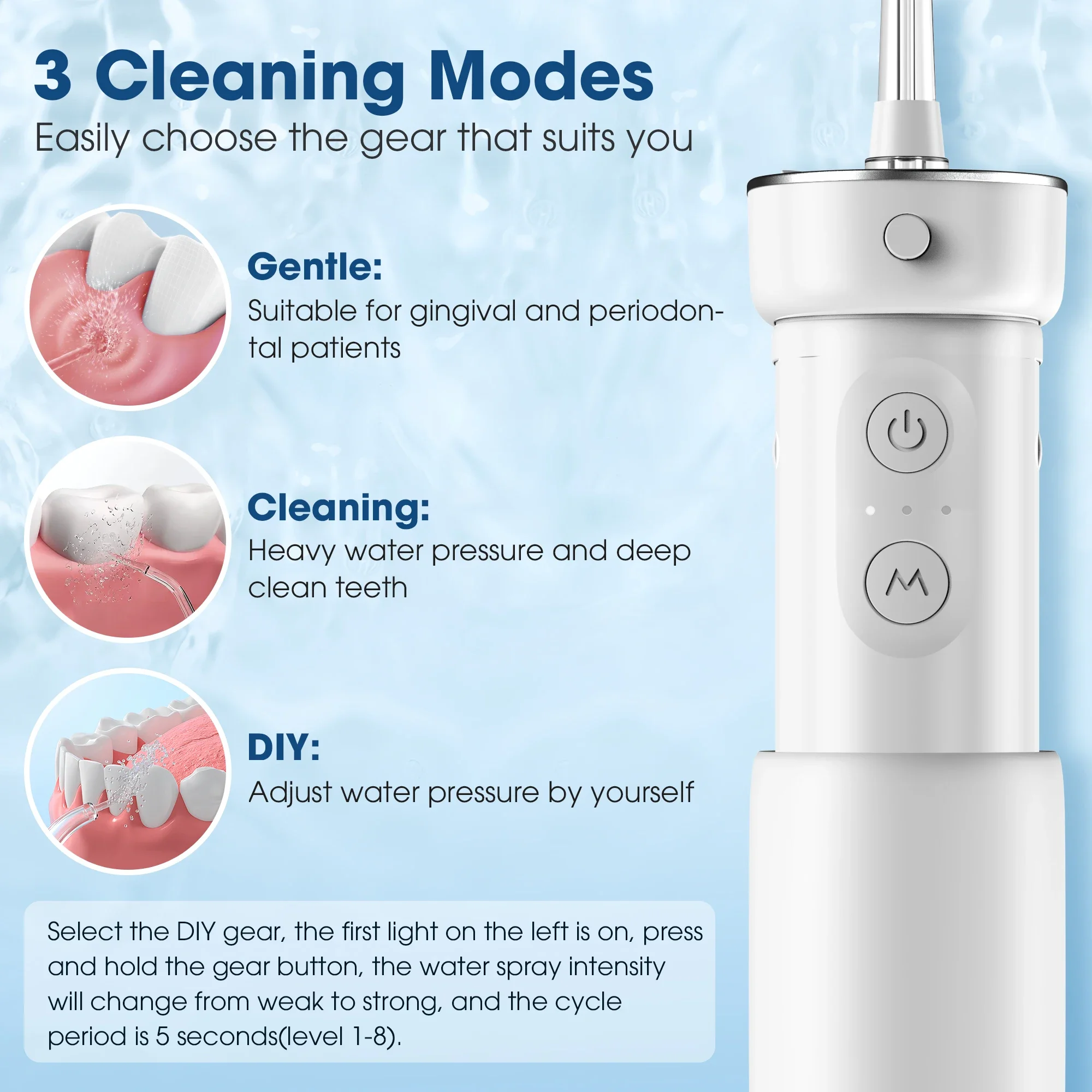 Irrigator Water Flosser Portable Dental Water Pick Waterproof Mouth Washing Machine Home-appliance
