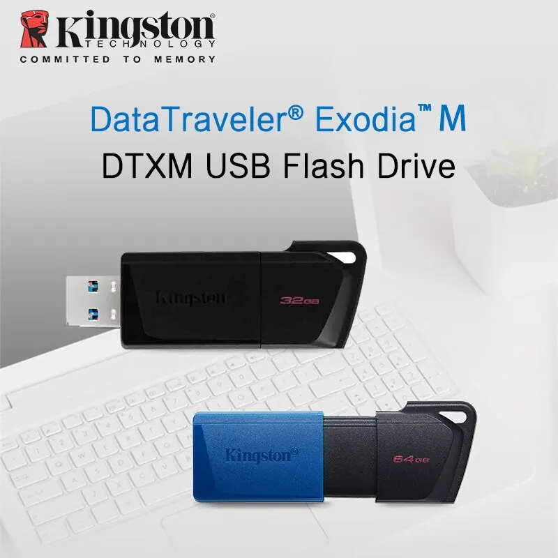 Kingston USB Flash Drive Pen Drive DTXM Pendrive 32GB 64GB 128GB 256GB CLE USB 3.2 Flash Disk Mini Key Memory Stick 3.0 Drives