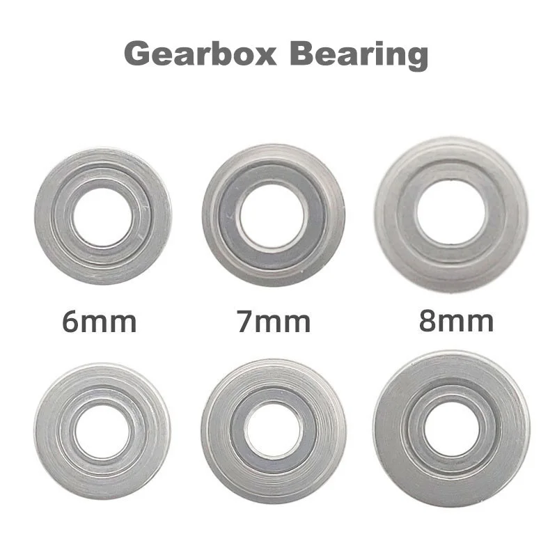 Steel Gear Bearing For 6-8mm Gearbox Airsoft Paintball Modified Accessories Super Precision Bearing Metal Shielded Gasket