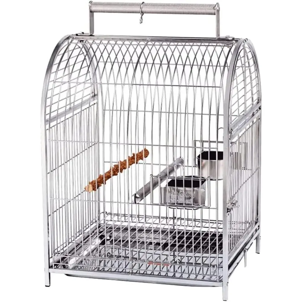 

Стильная большая клетка для птиц из кованого железа — серебристая, креативная и элегантная переноска для скворечника