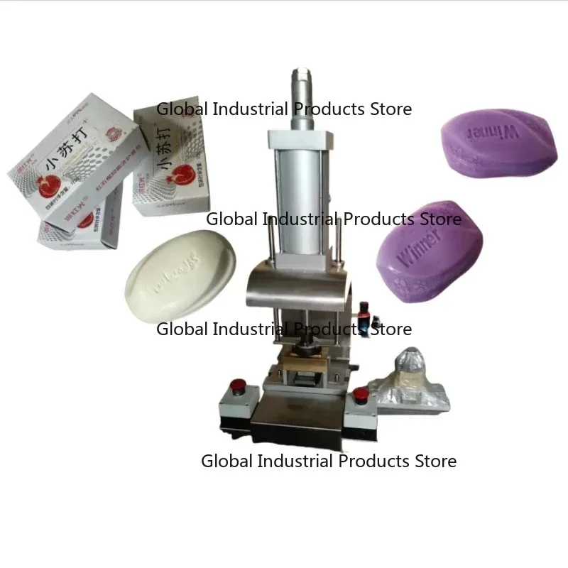 Small Toilet Soap Shape Stamper Moulding Machine Manual Laundry Soap Logo Press Embossing Stamping Machine for sale