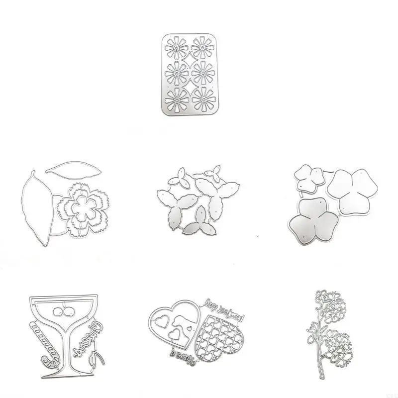 Hollow out Wine Glass Cutting Dies Wine Glass Die Cut for DIY Scrapbooking Album Wedding Invitation Card Making X3UC