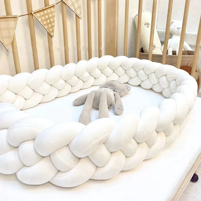 2 m 3 m Baby Stoßstange Krippe Schutz Mobile Baby Bett Kissen Set Bule Farbe für Kleinkinder Zimmer Dekor 2025, kostenloser Versand Babybett Stoßstange