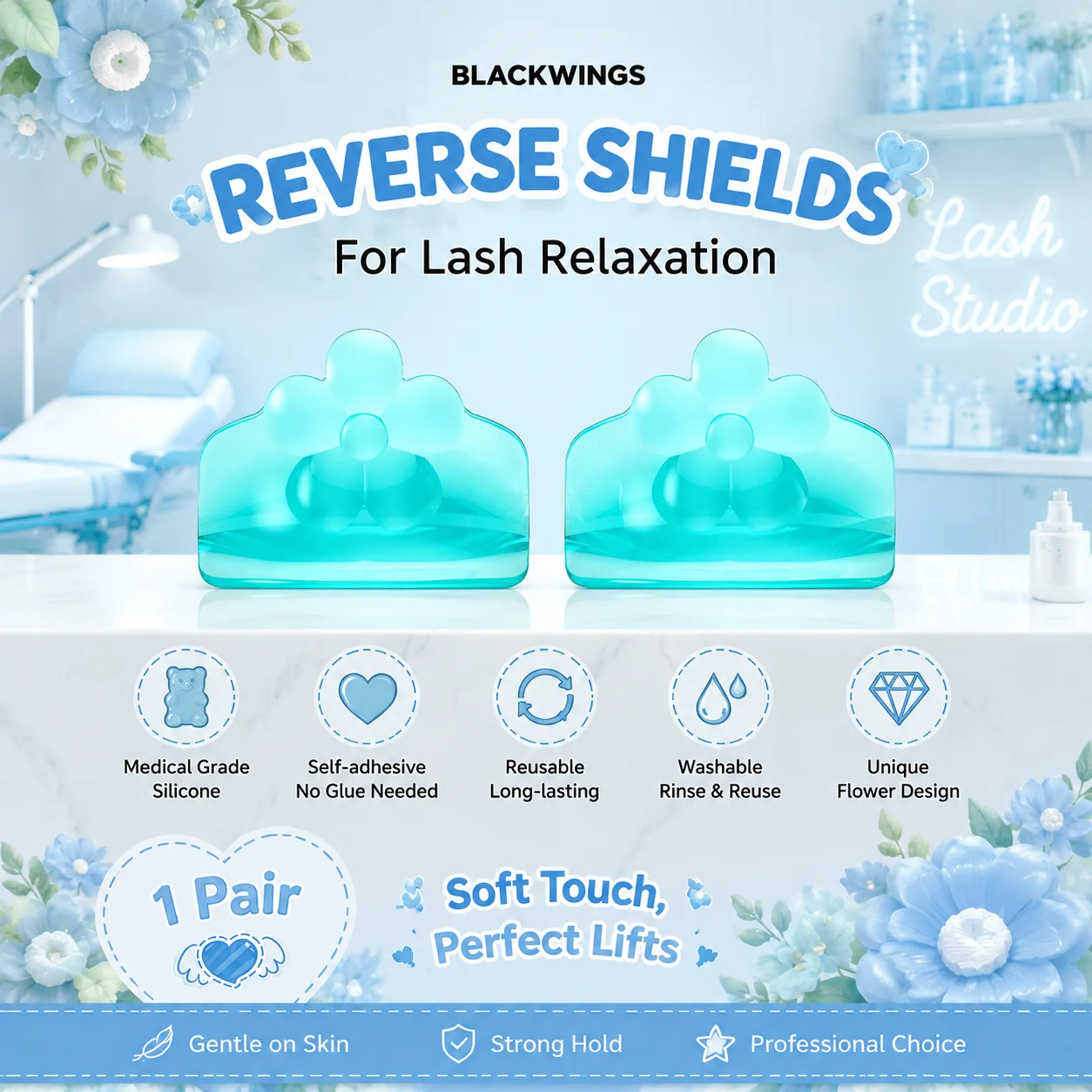 Reverse Shields rEyelash Perming Curler Lift Pads Eyelash Perm Pads Rods For LashLift Silicone For Eyelashes Makeup Beauty Too