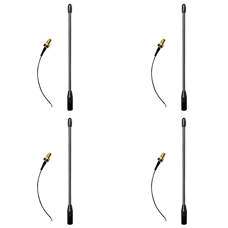 

【DIGITAL GADGET】4X Soft Antenna SMA Male Wireless Figure Transmission Data High Gain 10Dbi Wifi Halow Whip Antenna With Adapter
