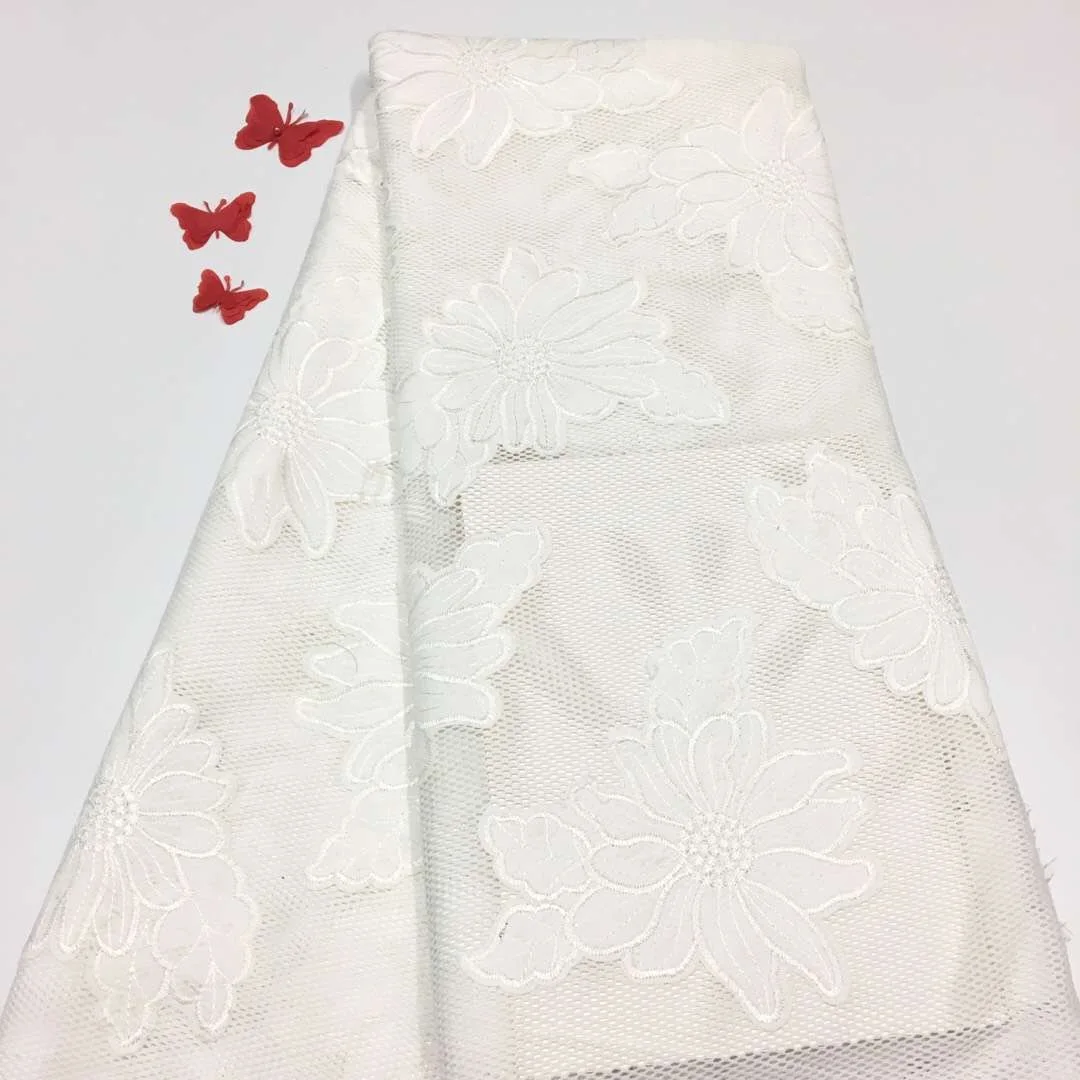 

African Dry Lace Fabric Swiss Voile With Stones Swiss Cotton Lace High Quality 2021 White Lace Fabrics For Wedding RFX1