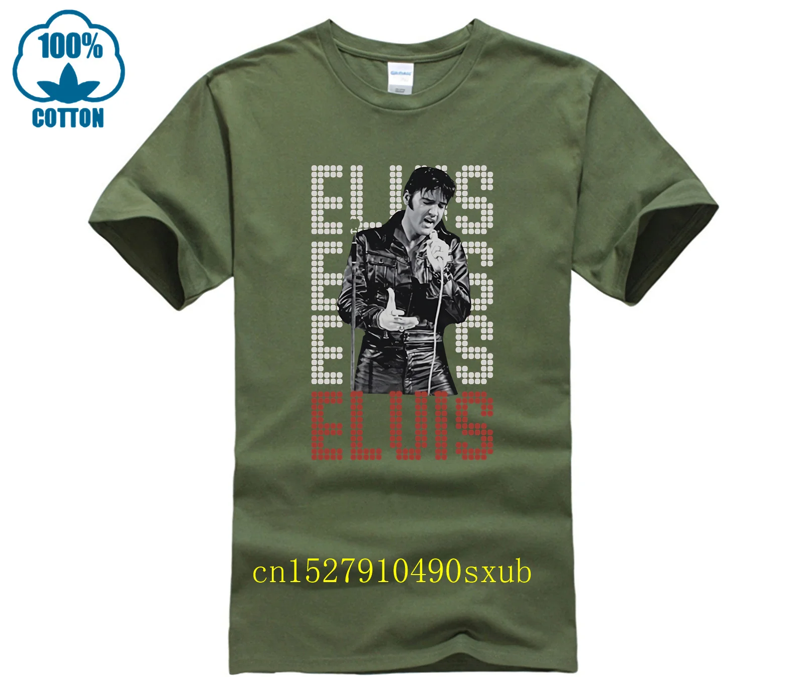 Offerte calde 2024 vendita calda moda E-Elvis King of Rock and Roll Music Presley T Shirt Mens Fashion novità magliette a maniche corte