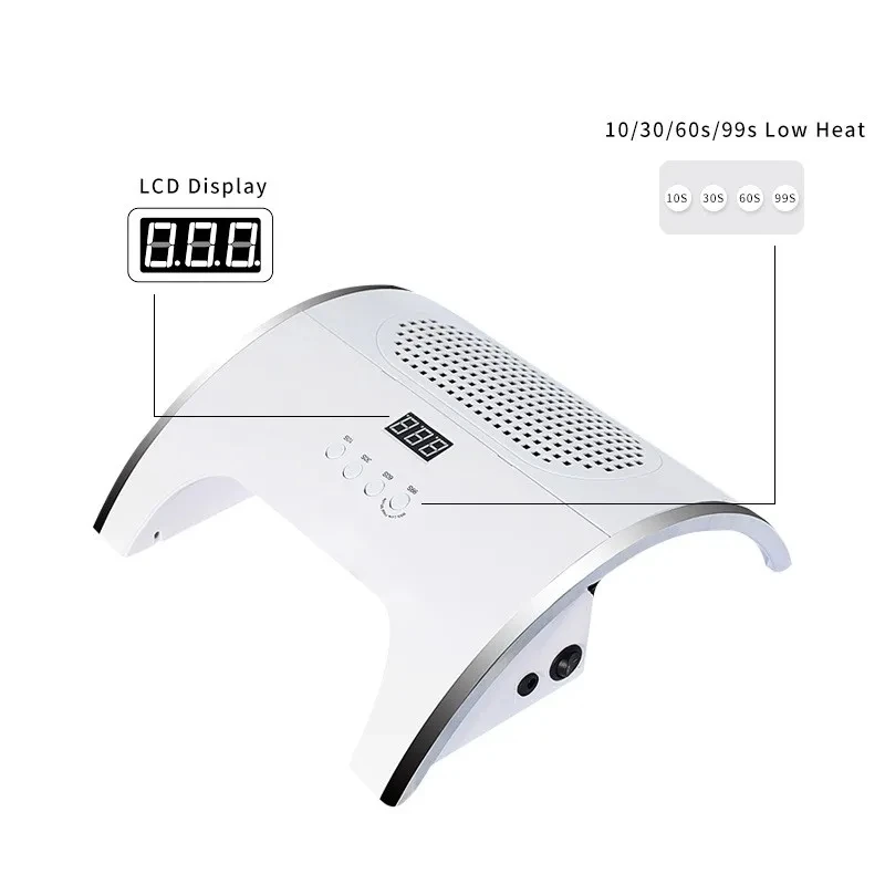 new 2 in 1 nail vacuum cleaner phototherapy machine quick-drying nail lamp dust removal phototherapy integrated machine