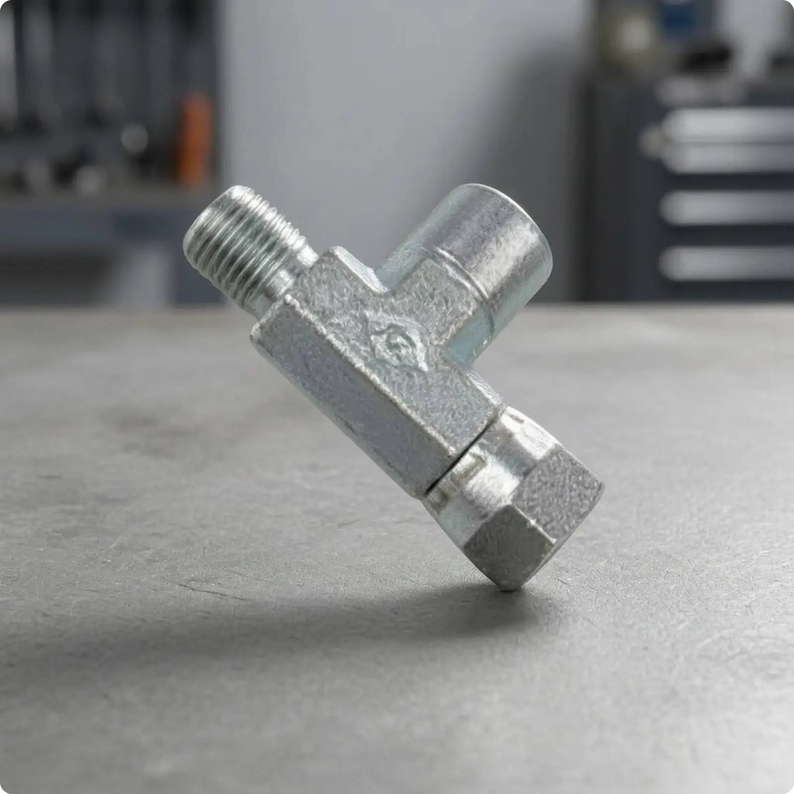 Hydraulic Pressure Gauge T-Connector Silver Metal Pressure Gauge Tee Compact Airless Spray Machine Fitting