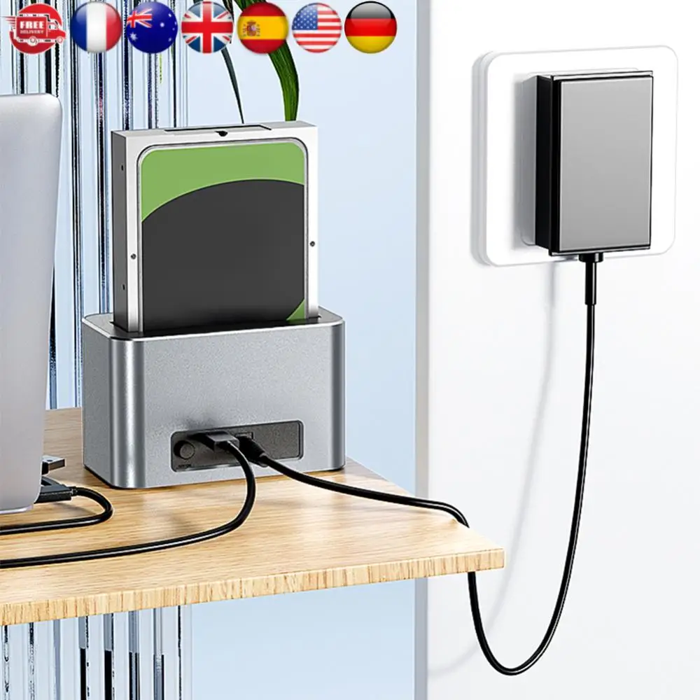 

Hard Drive Dock SAS To USB 3.0 Adapter 5Gbps SAS/SATA Hard Drive Enclosure Support Up To 20TB for 2.5/3.5 Inch SATA/SAS HDD SSD