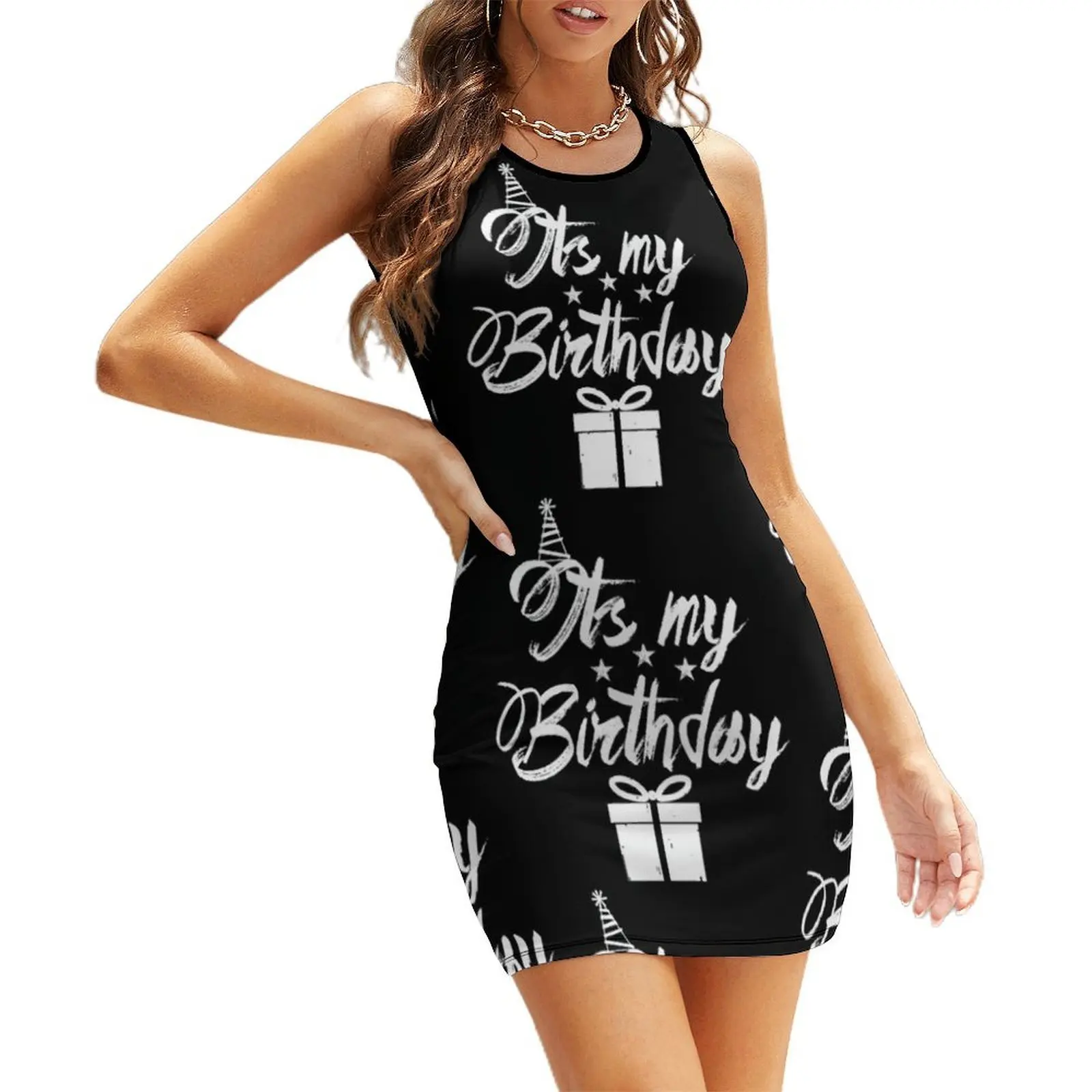 

Its My Birthday Sleeveless Sundress dress for women women's evening dress 2025 luxury evening dresses 2025