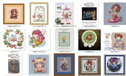 Cross Stitch Kit 13- Little girl's home 35-31 28ct 32ct 14ct Metallic fabric Cloth hand Embroidery Material Kit