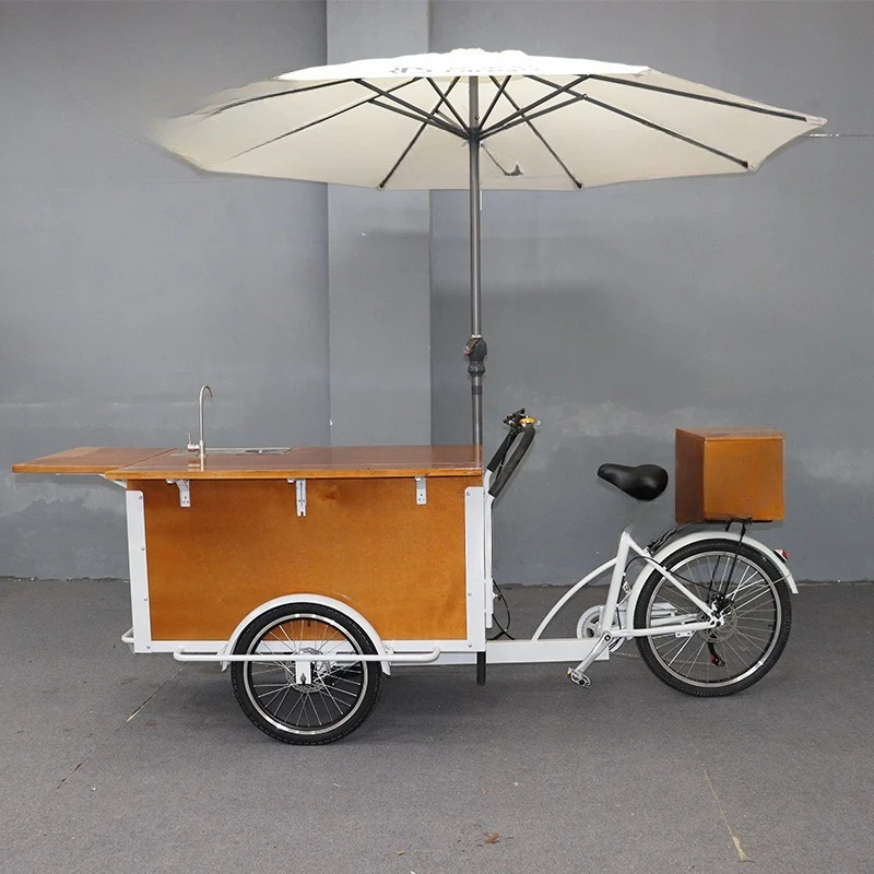 Commercial multi-functional drink promotion upside down donkey tricycle fruit tea stall car scenic night market snack car