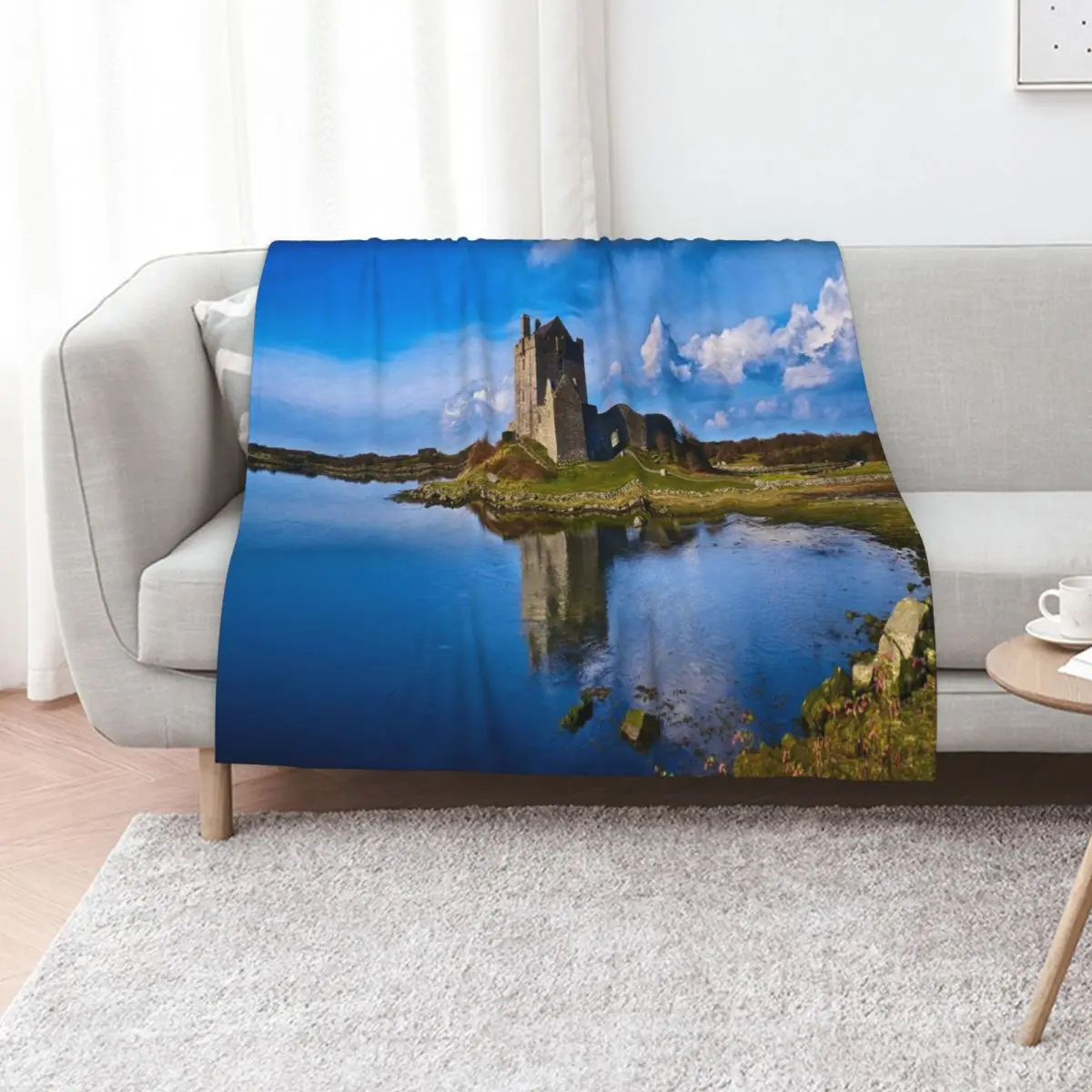 Dunguaire Castle, Kinvara, Ireland Throw Blanket Sofa Throw Hair Hairy Luxury Designer Hairys Blankets