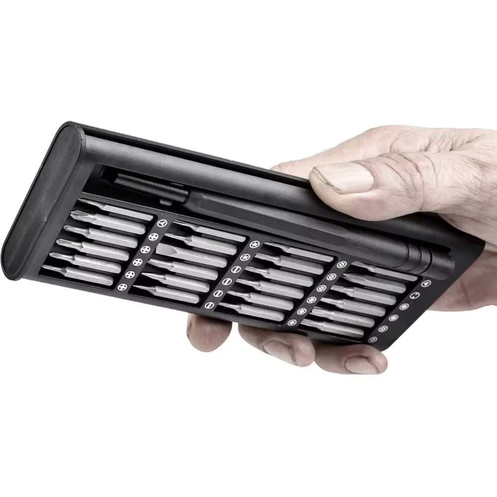 Set di cacciaviti magnetici di precisione, 25 in 1 con mini set di cacciaviti tascabili da 24 pezzi, piccolo set di riparazione per telefono cellulare/PC/Came