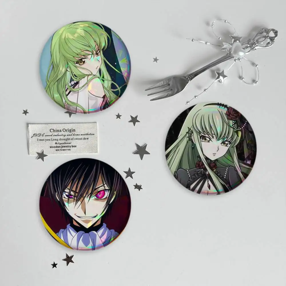 Anime C-Code Geass-s Brooches Stylish Ornament Pins Exquisite Round Badge Bag Accessories Jewelry Gifts