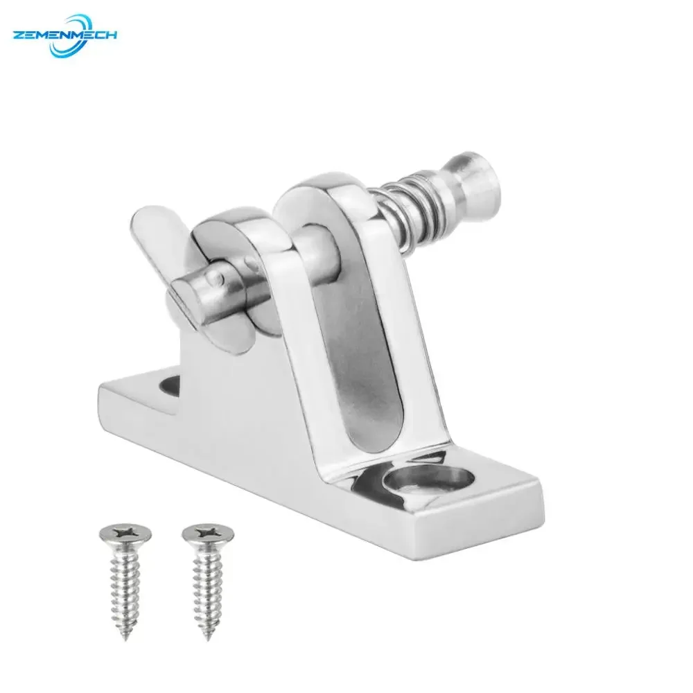 316 Stainless Steel Boat Bimini Top Deck Hinge with Quick Release Pin 90 Degree Boat Accessories Marine Kayak Canoe Yacht Cover