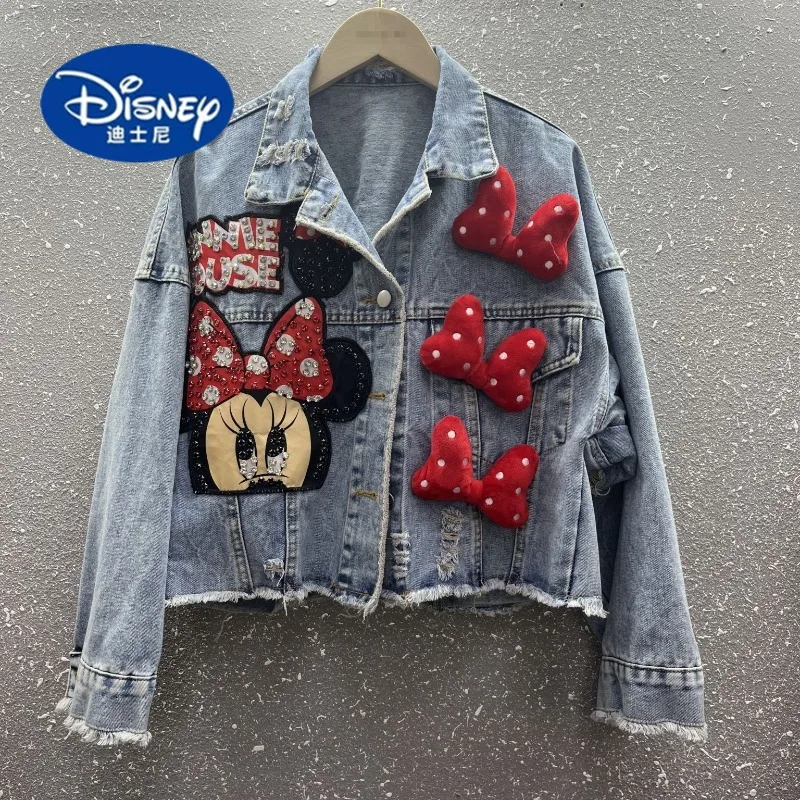 disney-2025-nouvelle-mode-jeune-veste-femmes-automne-a-manches-longues-premium-robuste-denim-vetements-d'exterieur