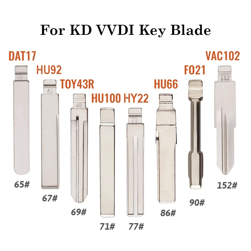 20pcs KeyDiy Xhorse VVDI JMD KD Replacement Metal Uncut Blank Blade Universal Remote Flip Blade For Subaru Toyota BMW VW Ford