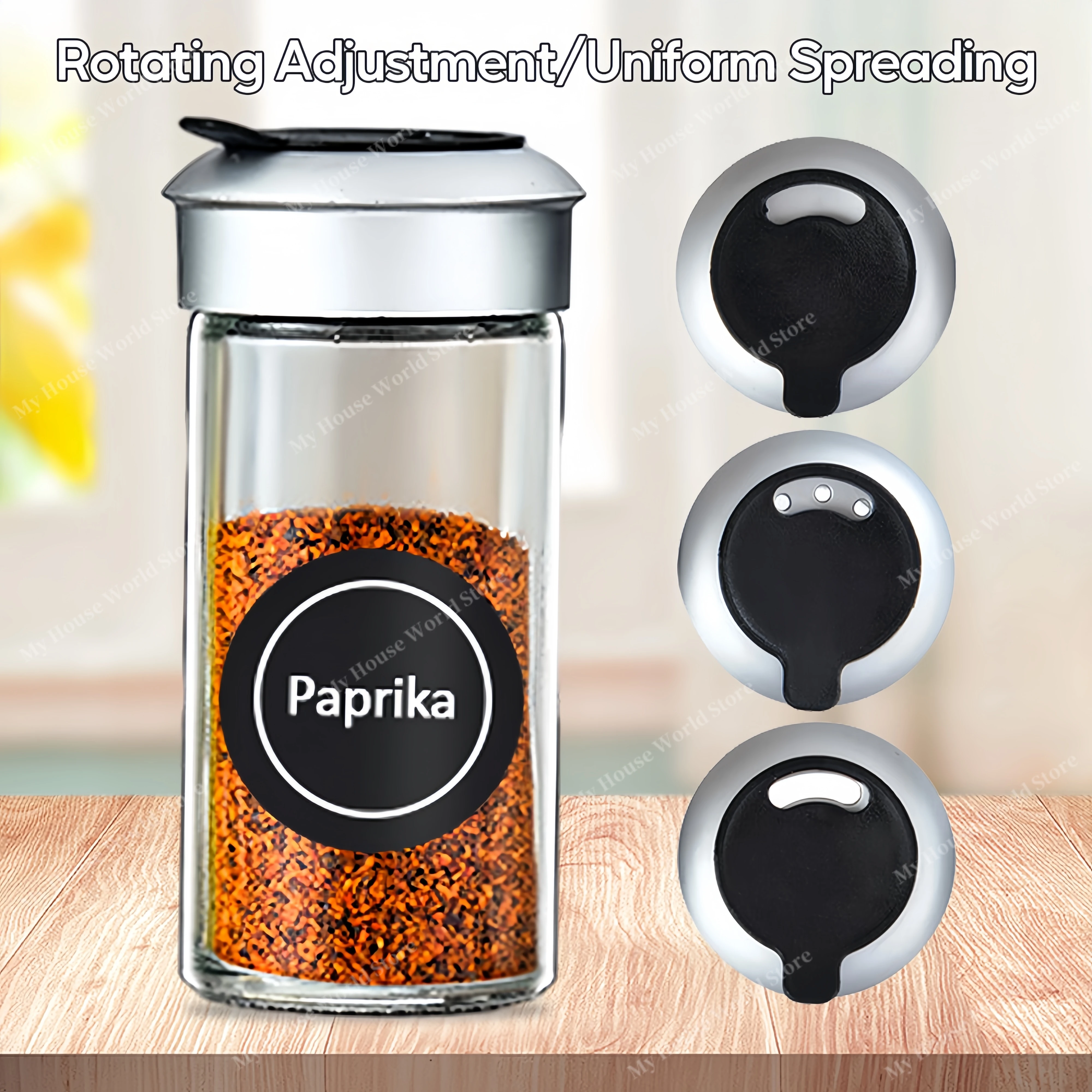 12Pcs Round Glass Spice Jars Spice Seasoning Glass Jars Spice Jar Set Seasoning Jars Organizer Storage Bottles for Spice Rack