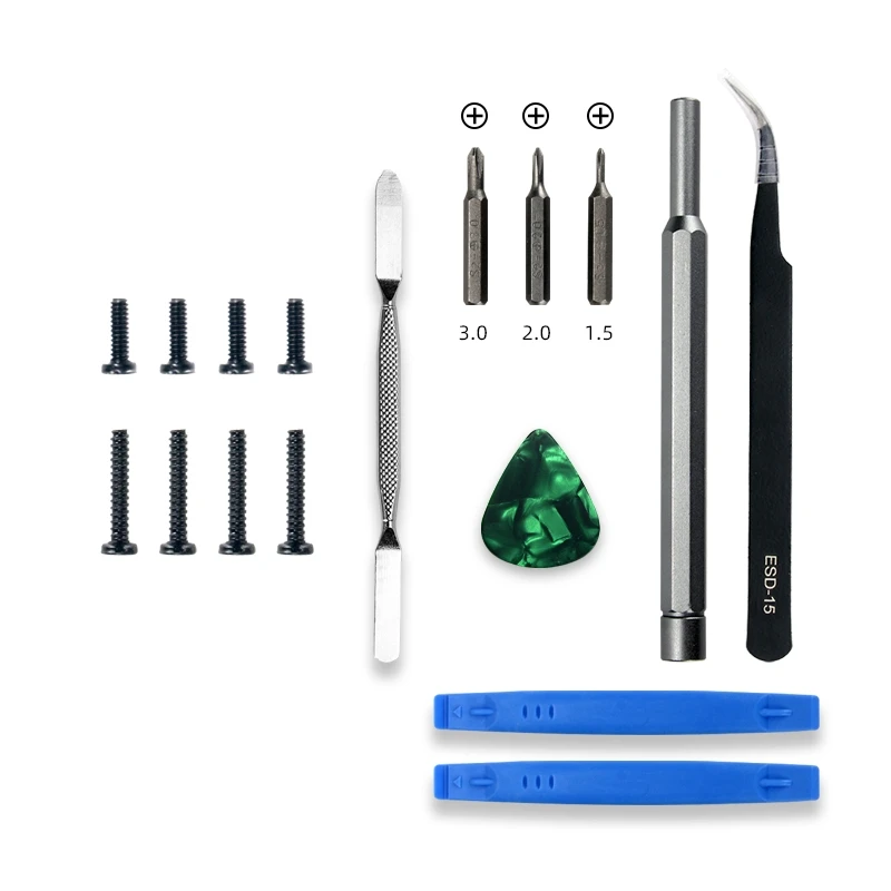 

For Steam DECK Backshell Screw and Phillips Screwdriver Tweezers Pry bar Triangle Piece Tool Set