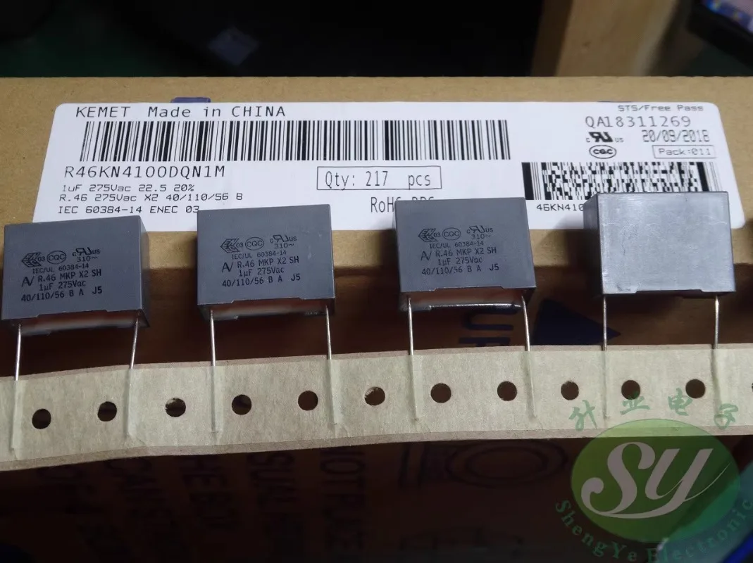 5PCS AV R46 1.0uf/275VAC 1uf 1u0 105 New film capacitor 22MM