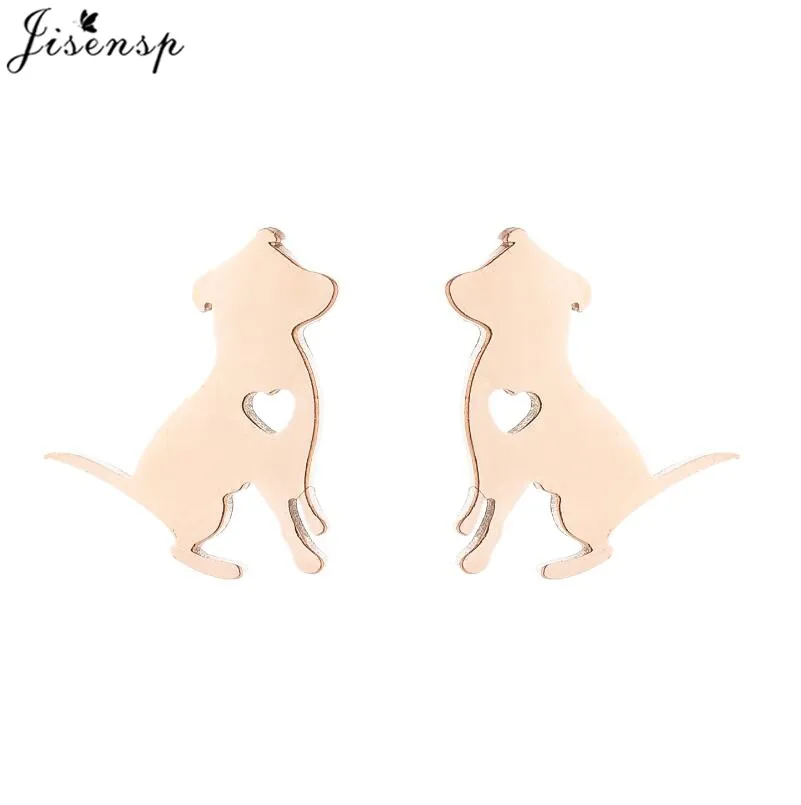 Cartoon Animal Earings Multiple Stainless Steel Cat Stud Earring for Women Girls Small Dog Paw Ear Studs Funny Jewelry Oorbellen