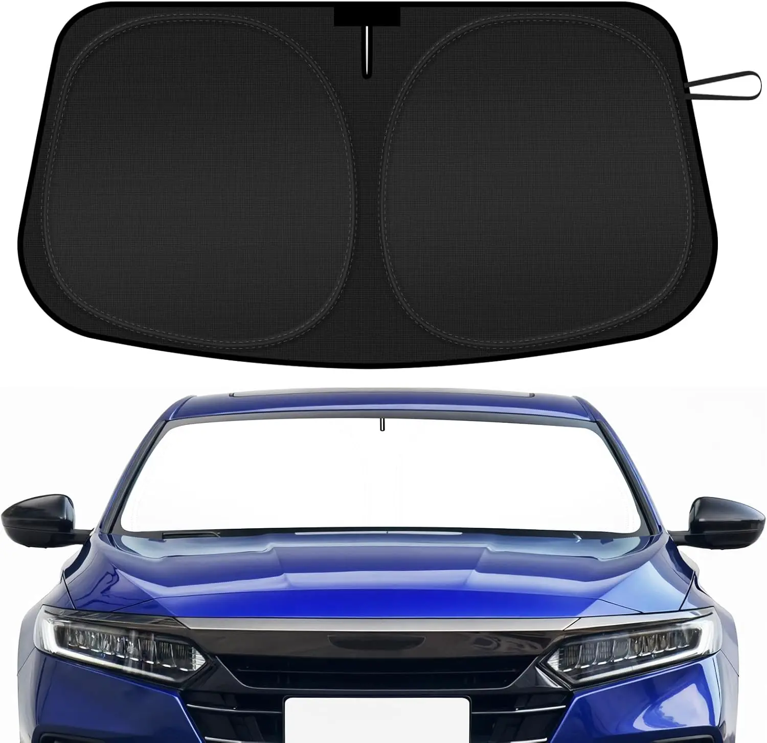 

Car Windshield Sun Shade for 2018 2019 2020 2021 2022 2023 2024 2025 Honda Accord Front Window Sun Visor Reflector 210T Blocks U
