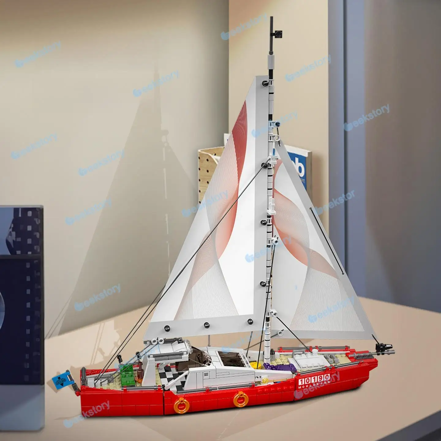 현대식 요트 모델 블록 키트 창의적인 해양 요트 수집품 소년 조립식 MOC 브릭 어른 장난감 선물