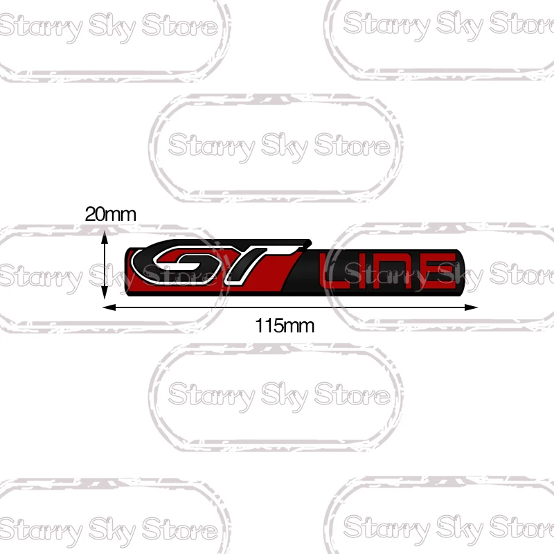 GT LINE Grille Emblem Car Metal Badge Logo Body Decals Rear Sticker For Peugeot GT 206 107 307 308 3008 207 208 508 2008 5008