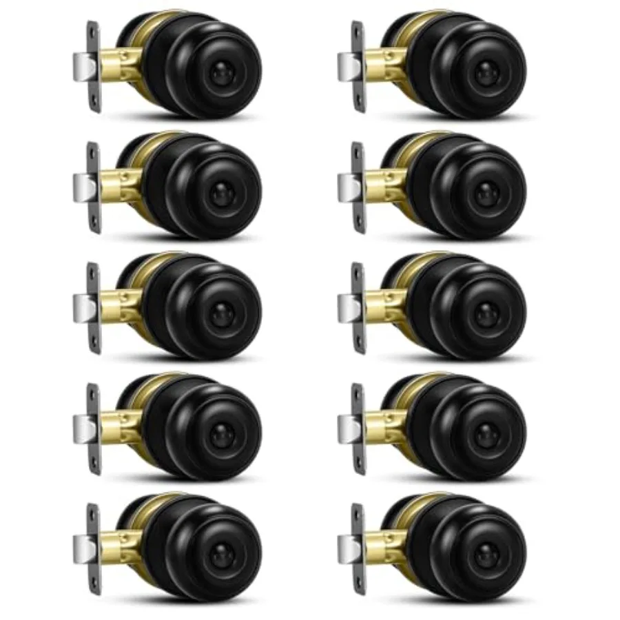 

Door knobs, Keyless Interior Door Locks, Round Ball Keyless Doorknobs with Lock Privacy Door Handle for Bedroom Bathroom