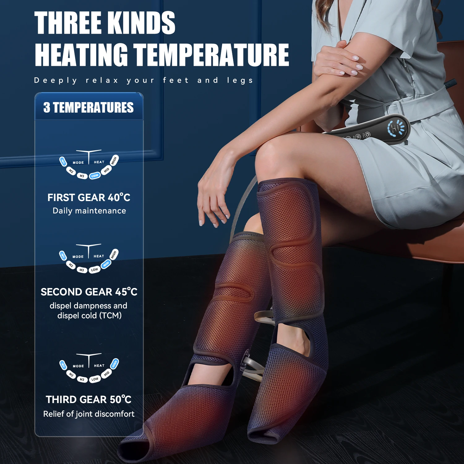 2026new 2024 Hot Sale High Quality Air Compression Circulation and Relaxation Vibration Knee Foot Joint Leg Massager