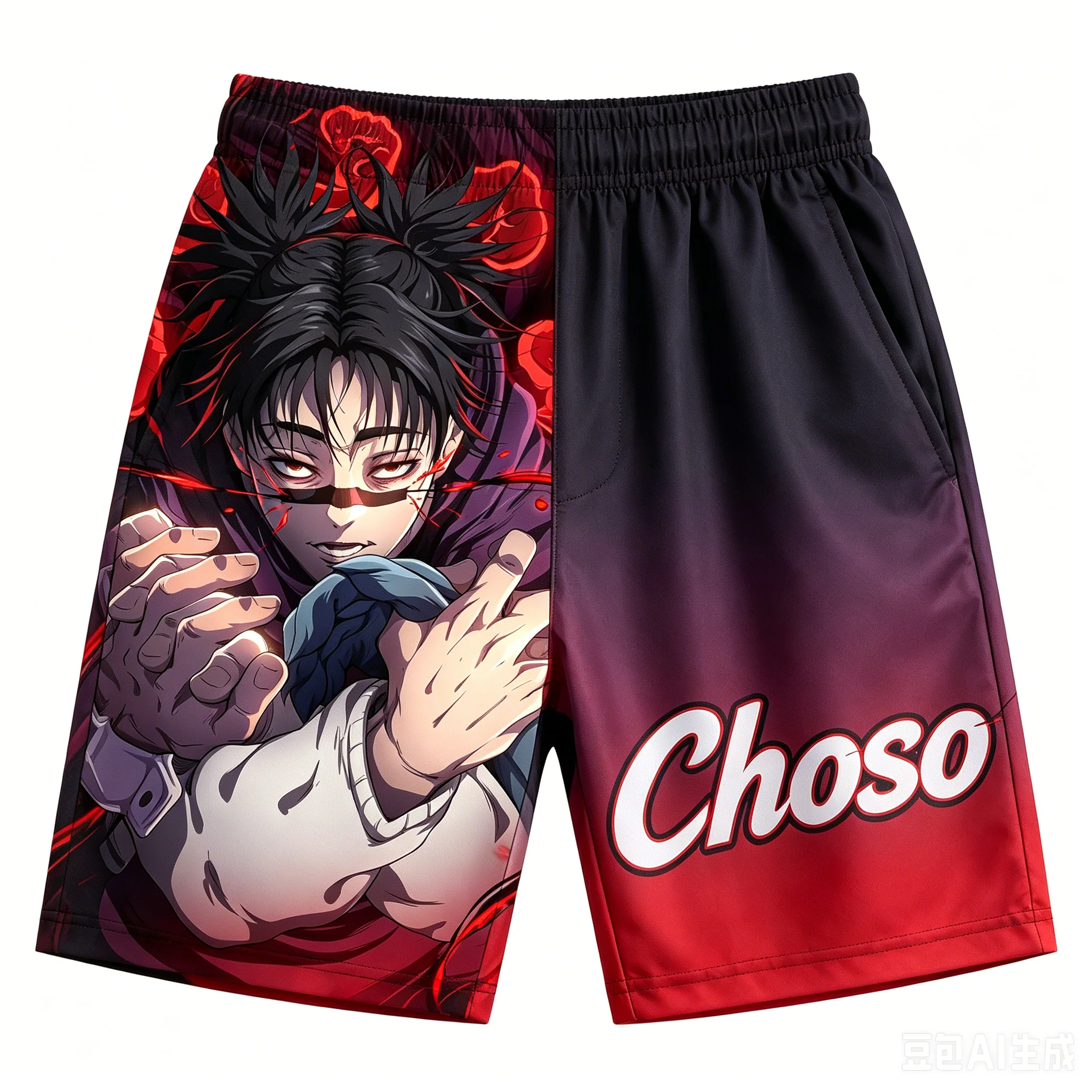 2026 Summer Jujutsu Kaisen Choso Quick Dry Gym Shorts, Men's Unisex Anime Print Running Sports Board Casual  Shorts