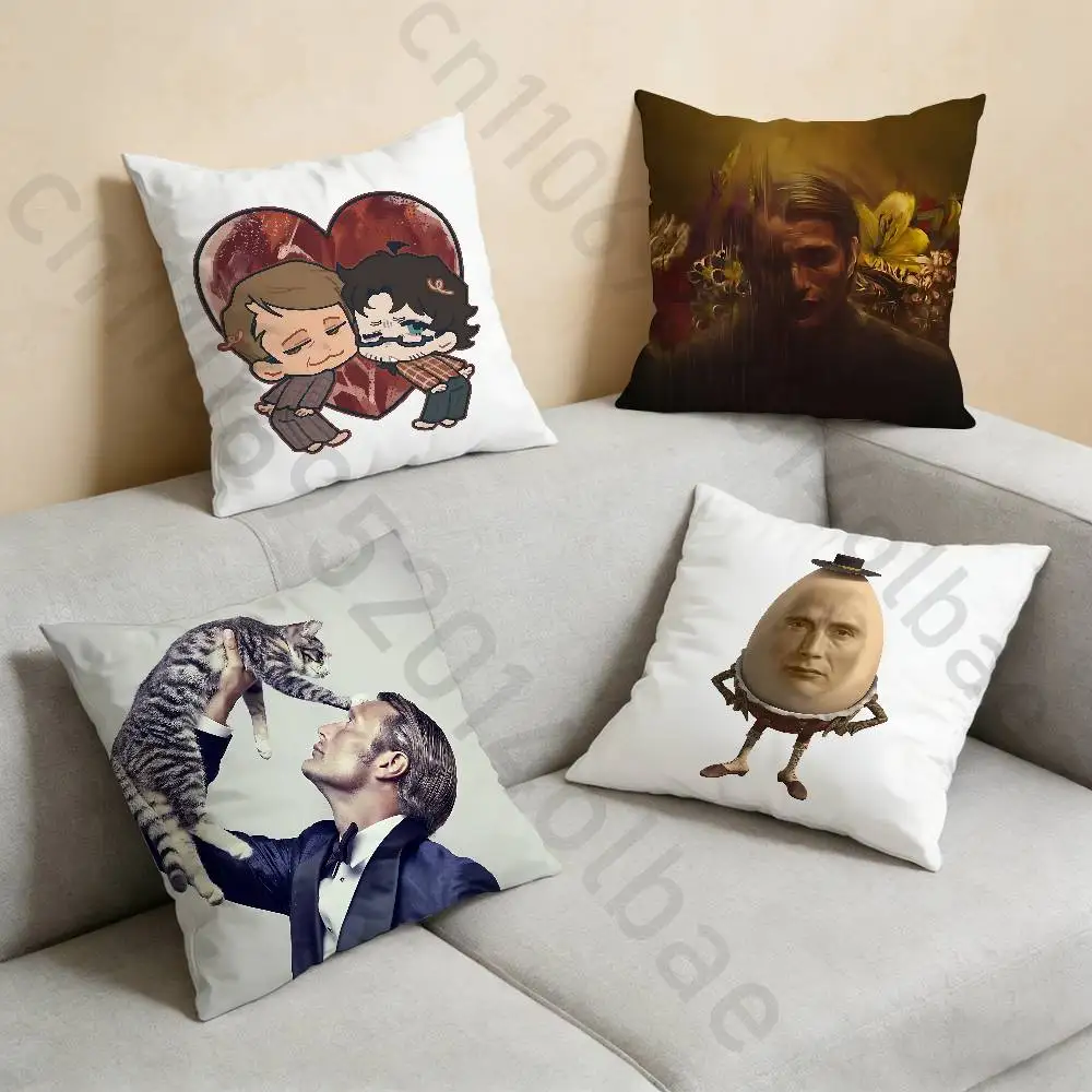 Mads Mikkelsen H-Hannibal Pillow Case Pillow Case Living Room Sofa Cushion Cover Suitable For Home Bedroom Room Decoration