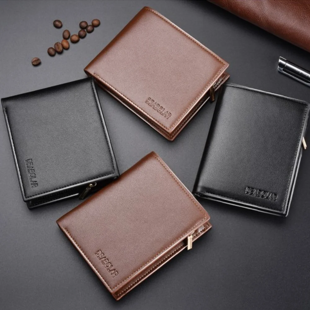 Soft Men's Short Wallet Pocket Super Slim Contracted Men Wallets Classics Multifunction Male Short Purse Daily Use