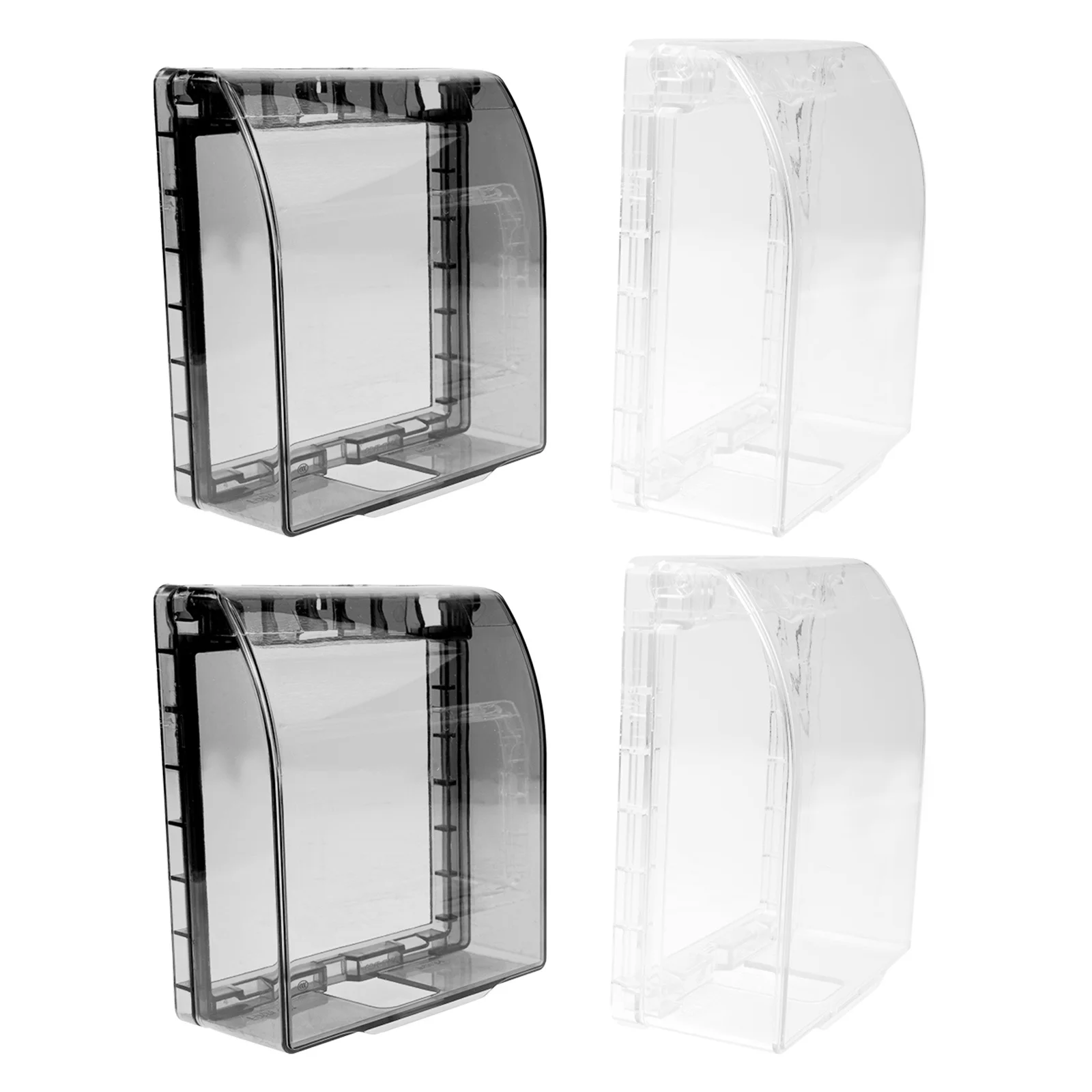 4Pcs 86 Type Wall Socket Box Waterproof Box Protector Cover Easy Install No Punching Kitchen Balcony Use Outlet Case