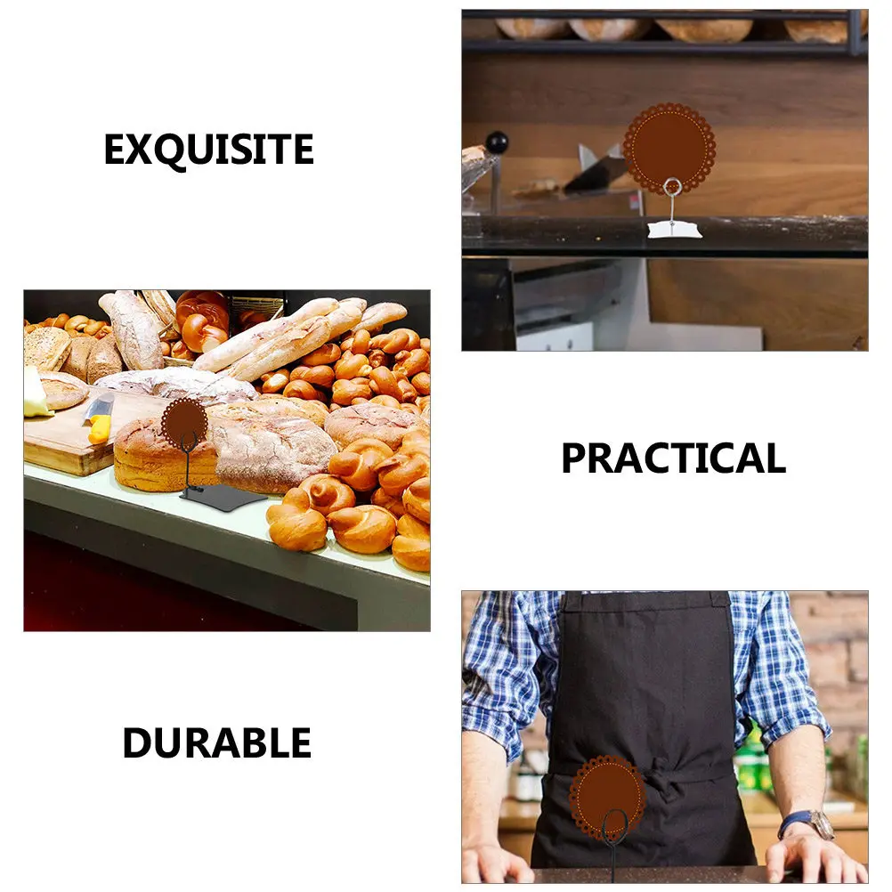 5pcs Stainless Steel Price Tag Clips for Supermarkets, Retail Stores, Table Number Display