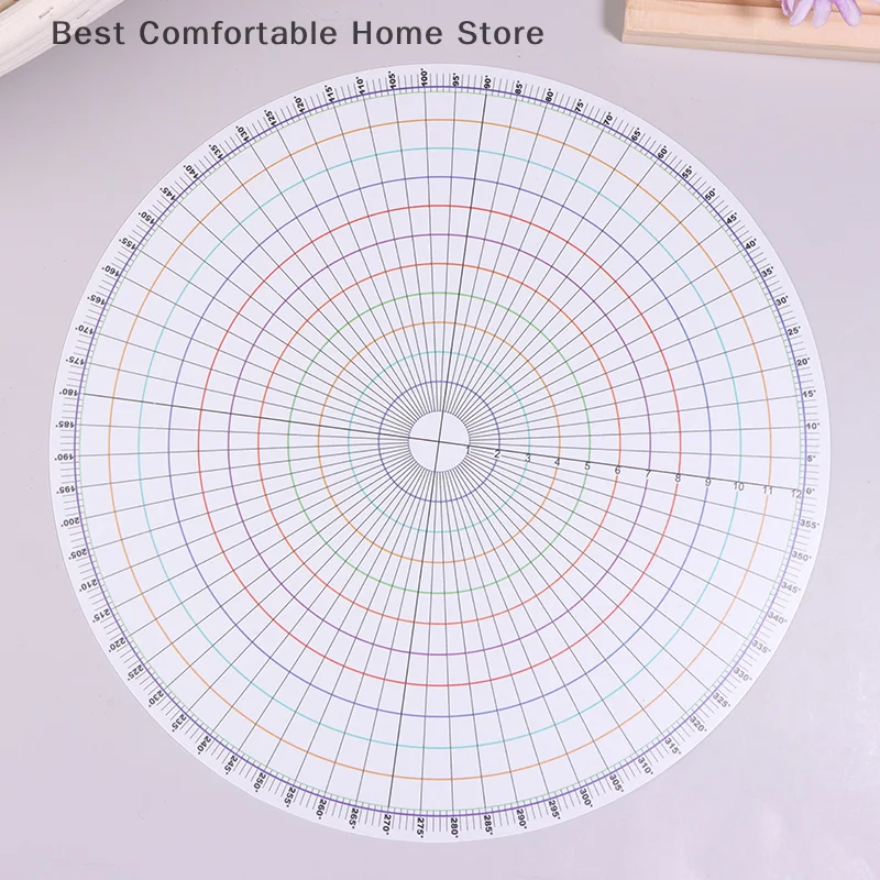 Equal Parts Card Ceramic Underglaze Painting Tool, 26cm Pottery Round Divider DIY Auxiliary Pad