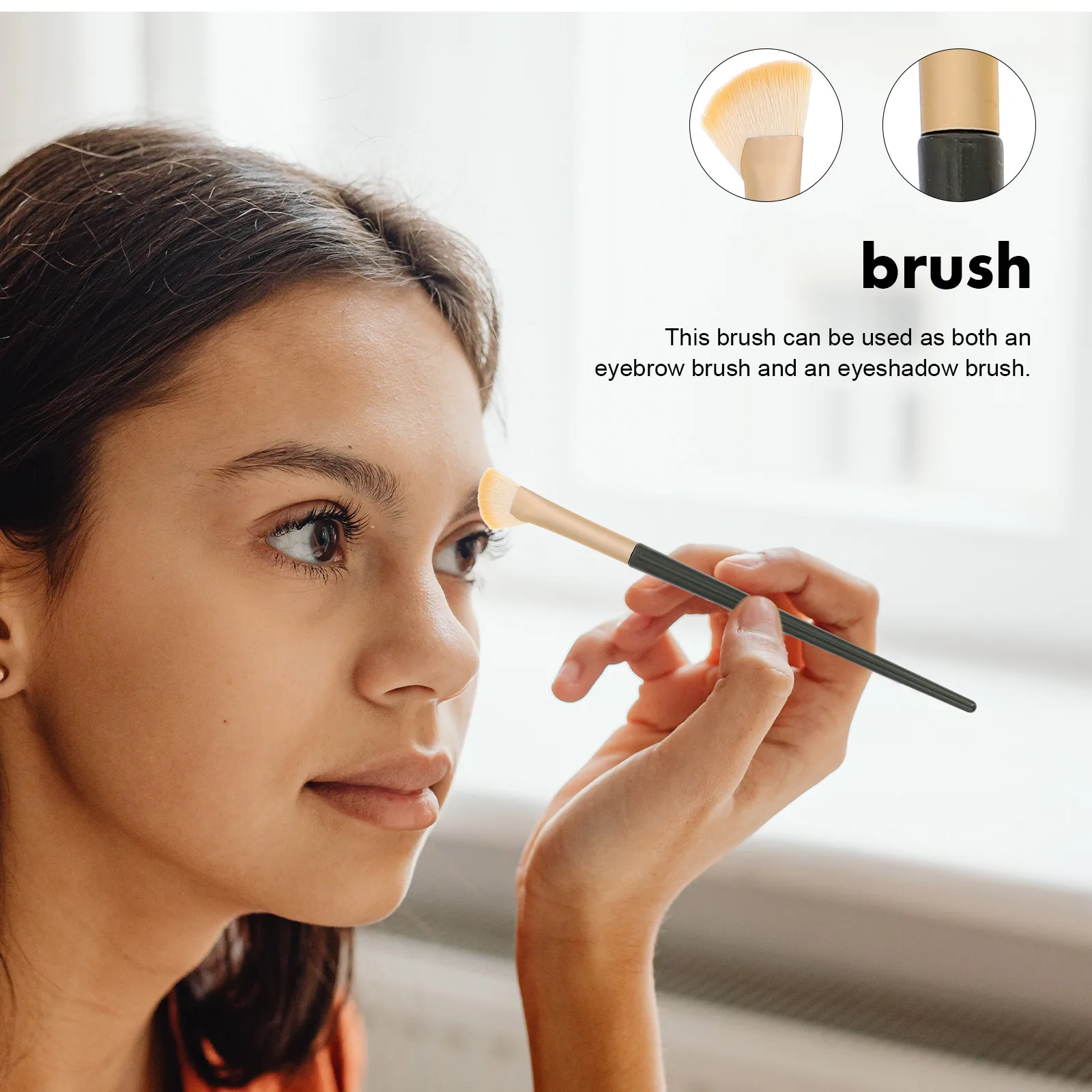 6 pçs nariz sombra escova angular maquiagem corretivo delineador sombra conjunto de ferramentas de precisão preto branco sobrancelha escovas