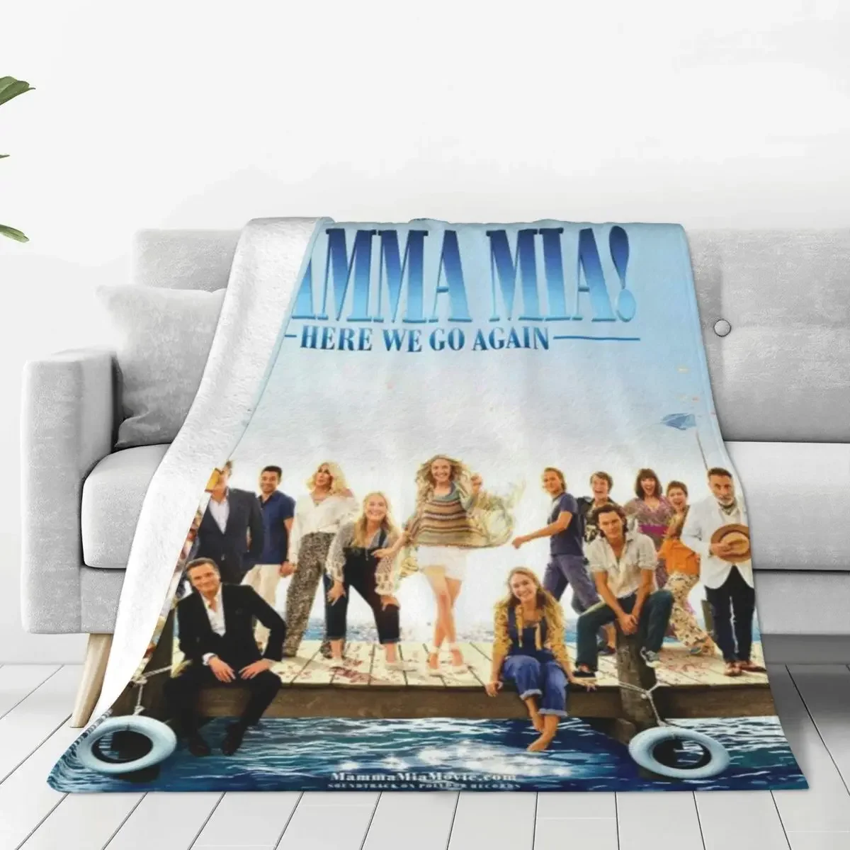 Mamma Mia! Here We Go Again Soft Warm Blanket Romantic Comedy Picnic Throw Blanket Winter Custom Flannel Bedspread Bed Cover