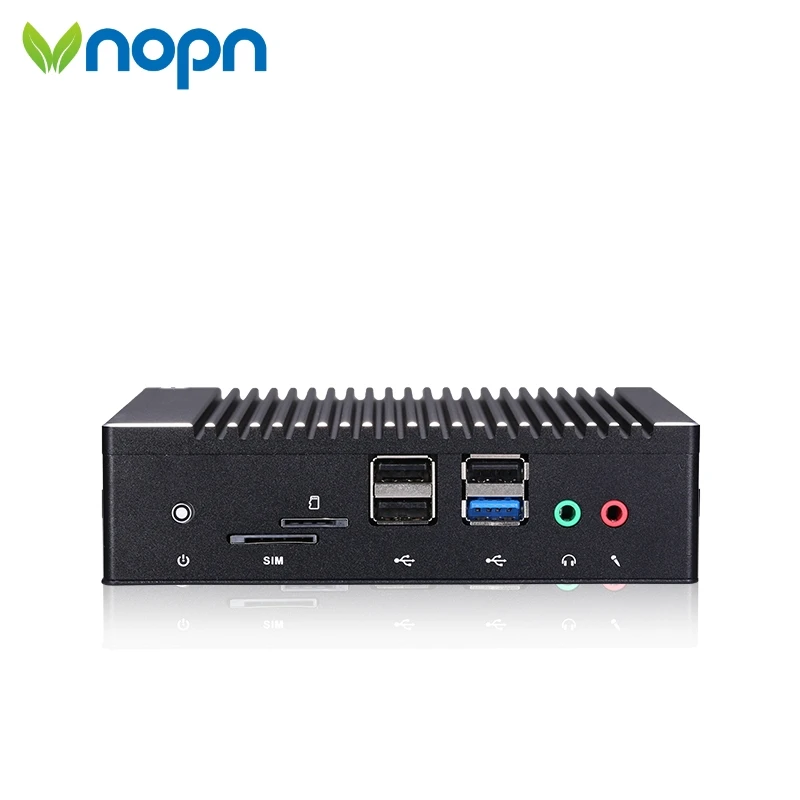 Industrial Fanless Cheap Mini PC Quad Core N2840 Dual LAN 2COM 4K HD Windows 10 WiFi For IOT