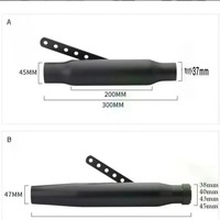 YNV For Motorcycle Exhaust Muffler Pipe Tip Retro Vintage Rear Pipe Tube Exhause   Suzuki/Bobbers Cafe Racer Universal