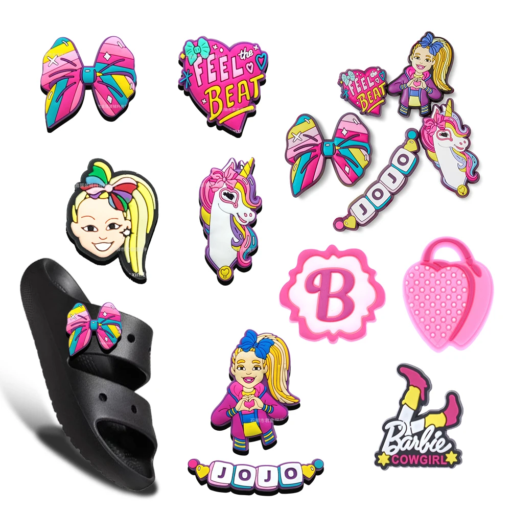 

6-135pcs MINISO Pink Barbie Unico Shoe Charms DIY Craft Accessories Shoe Jibbitz-Type Charms for Crocs-style Kids Adult Gifts