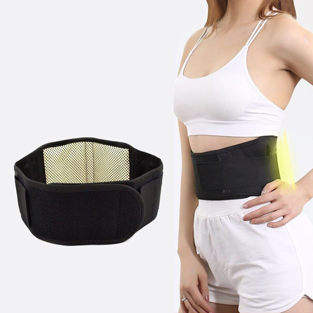 Cbmmaker Adjustable Waist Tourmaline Self Heating Magnetic Therapy Back Waist Support Belt Lumbar Brace Massage Band Health Care