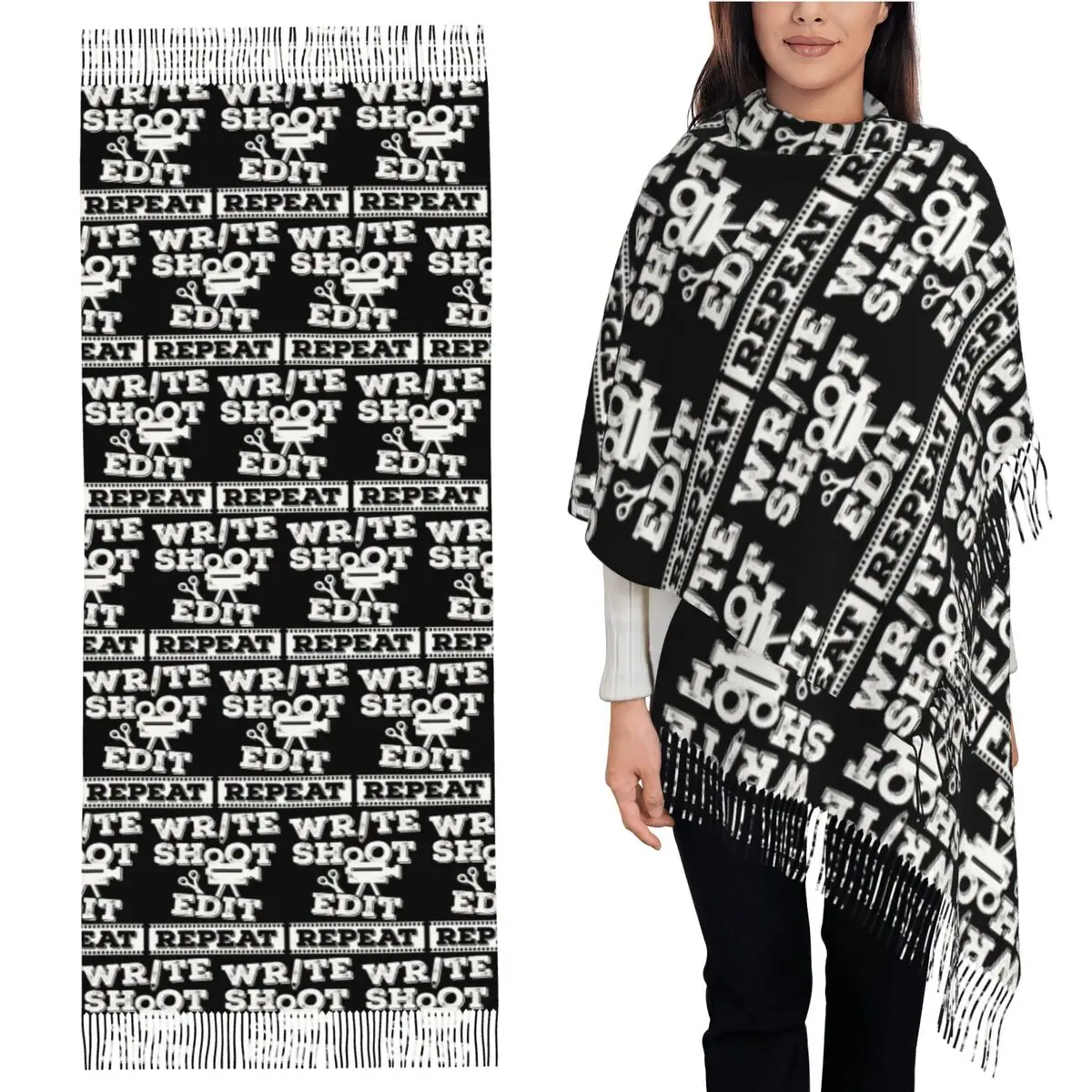 

Сборщик кинорежиссер производитель шарф шарфы с кисточками женские мягкие теплые шали и накидки большая осенне-зимняя шаль накидка