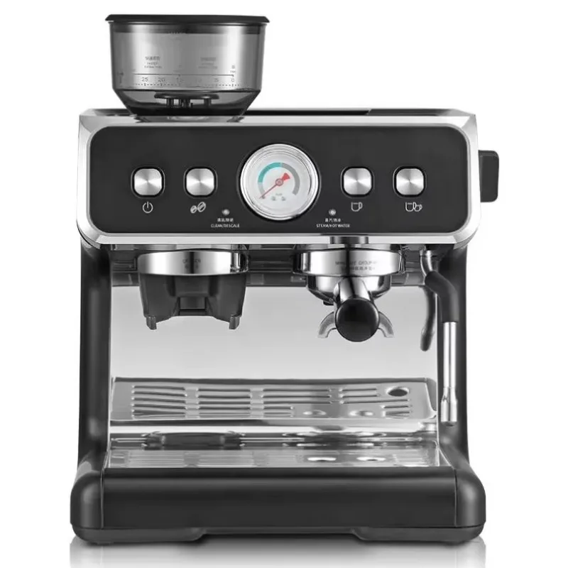 All-In-One Home Coffee Maker with Double Boiler Semi-Automatic with Milk Froth Double Pumps for Restaurants
