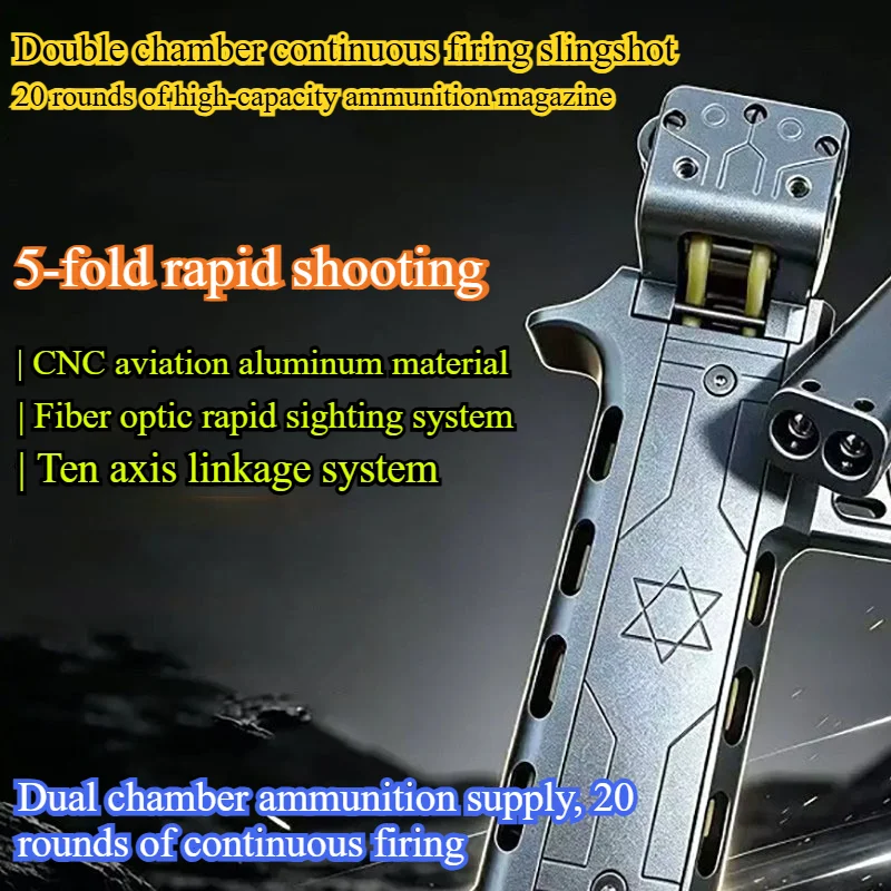 20 Beads  Outdoor Fun Sports Automatic Reloading  Launcher  CNC Aluminum Magnetic Suction High-precision Bow Launcher