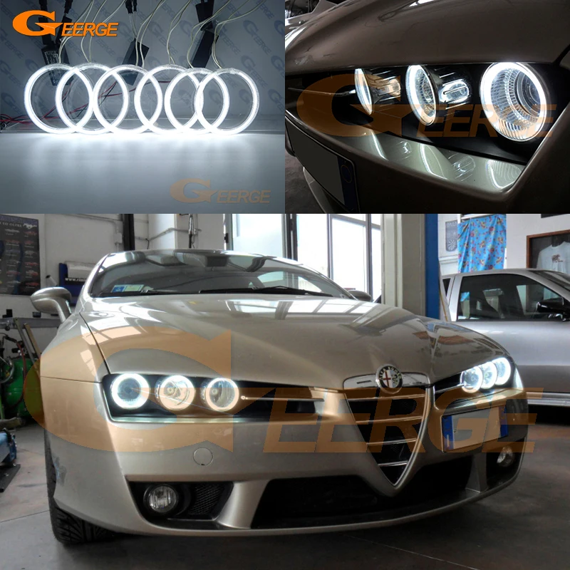 For Alfa Romeo 159 Brera Spider 2005 2006 2007 2008 2009 2010 2011 2012 Ultra Bright CCFL Angel Eyes Halo Rings Kit Day Light